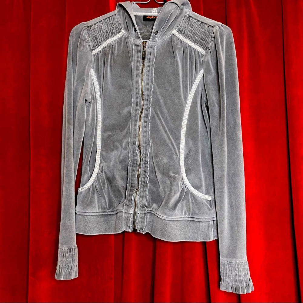 Vintage rare DKNY Valore silver hoodie